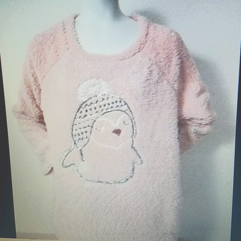 XL Pink Faded Glory Chilly Willy Penguin Sweater